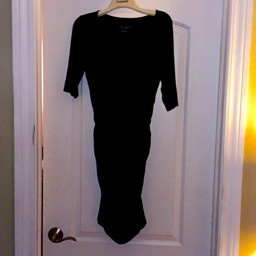 Comfortable, black maternity dress